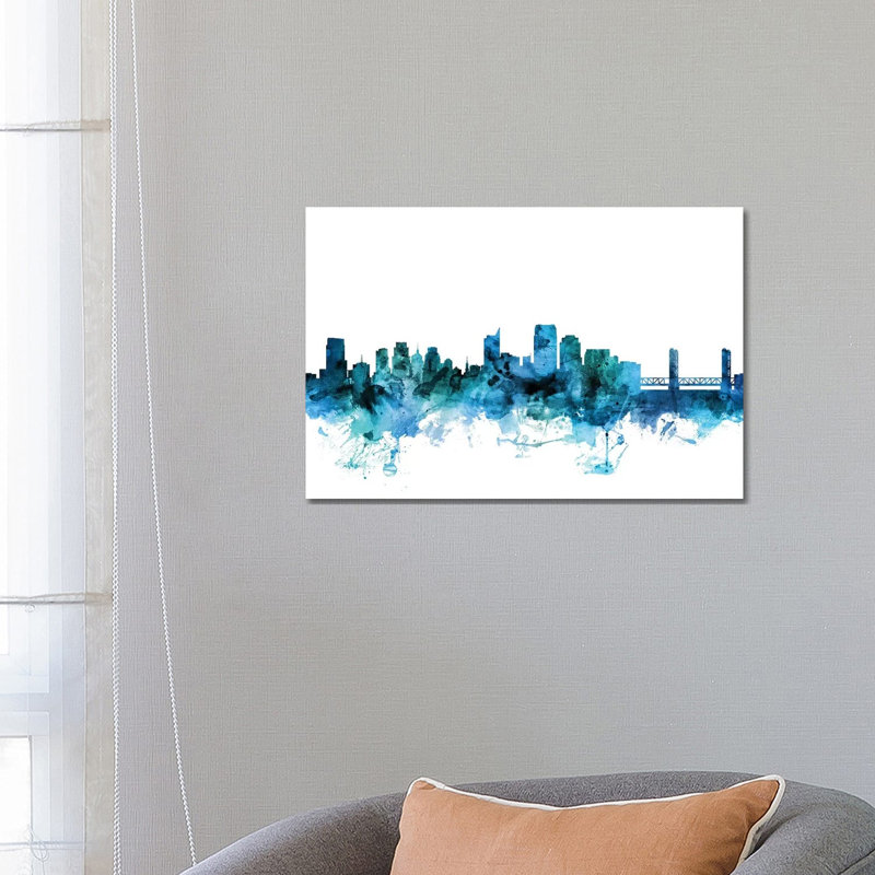 Sacramento, California Skyline by Michael Tompsett - Wrapped Canvas Gallery-Wrapped Canvas Giclée