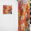Rideau abstrait orange / rouge marbré Dreamscape II - velours obscurcissant - 1 panneau-107579112