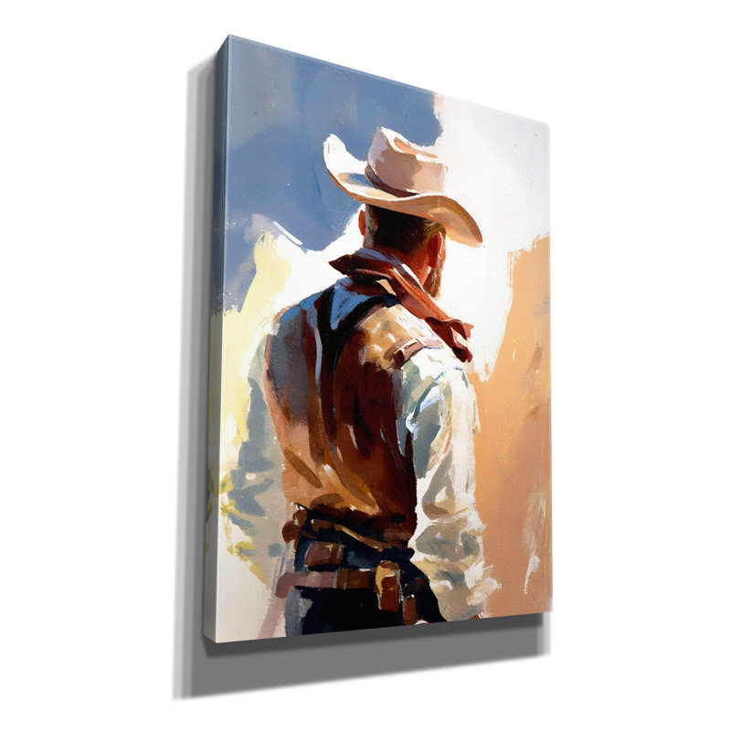 «Cowboy 2» par Petals Prints Design, H 26 po x l 18 po x P 0,75 po