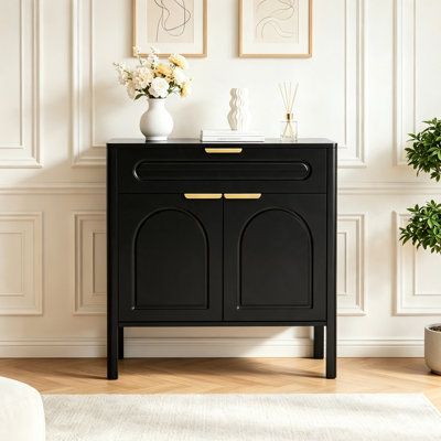 Modern Arched Accent Chest,Accent Cabinet With Drawer And Doors,Sideboard Buffet Cabinet For Living Room