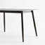Grande table rectangulaire avec base en métal solide et table de salle à manger moderne en pierre