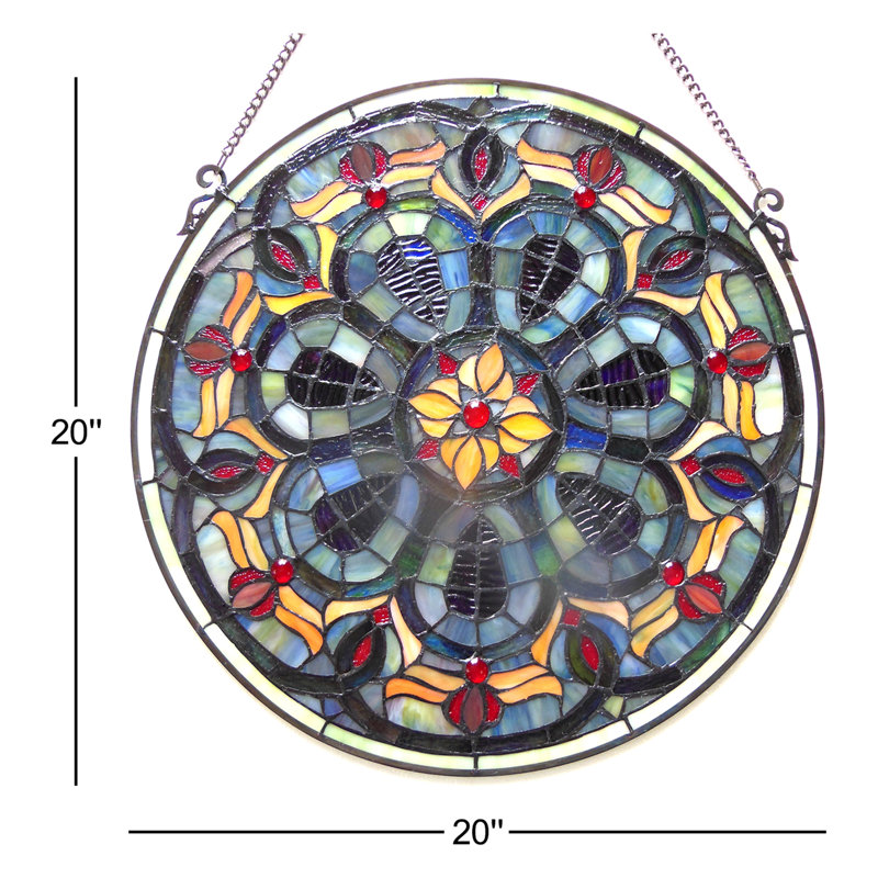 Panneau de fenêtre rond victorian Beley
