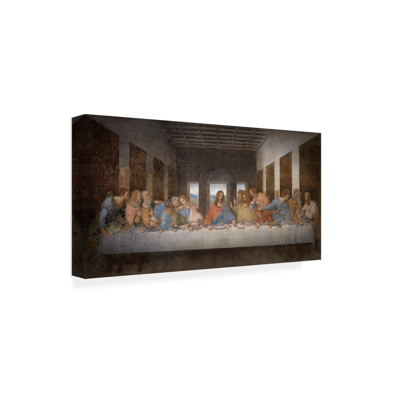 « Le dernier souper de Vinci » par Léonard de Vinci, reproduction d’art sur toile tendue, H 10 po x l 19 po x P 2 po