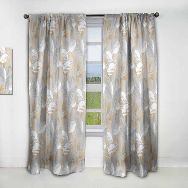 Panneau de rideau occultant luxueux de luxe Mid-Century, L 52 po x L 120 po