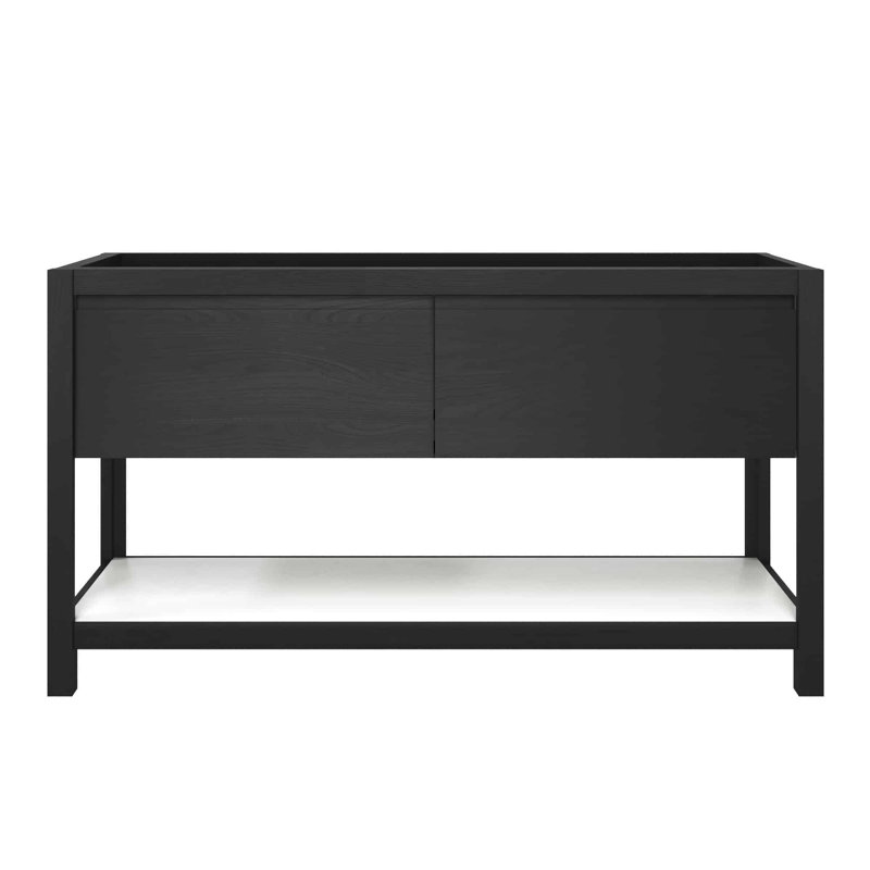 Base de meuble-lavabo simple 60 po Solace, Chêne minuit