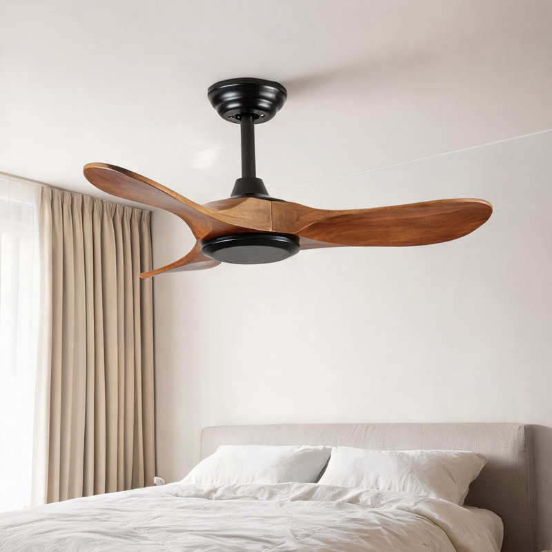 Ventilateur de plafond en bois massif de 36 po avec télécommande