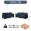 Ensemble de canapés profonds de luxe 2 pièces, 2 pièces de canapé causeuse, ensemble de couchettes confortables en chenille pour bureau de salon avec 4 coussins, combinaison de bricolage-905237421