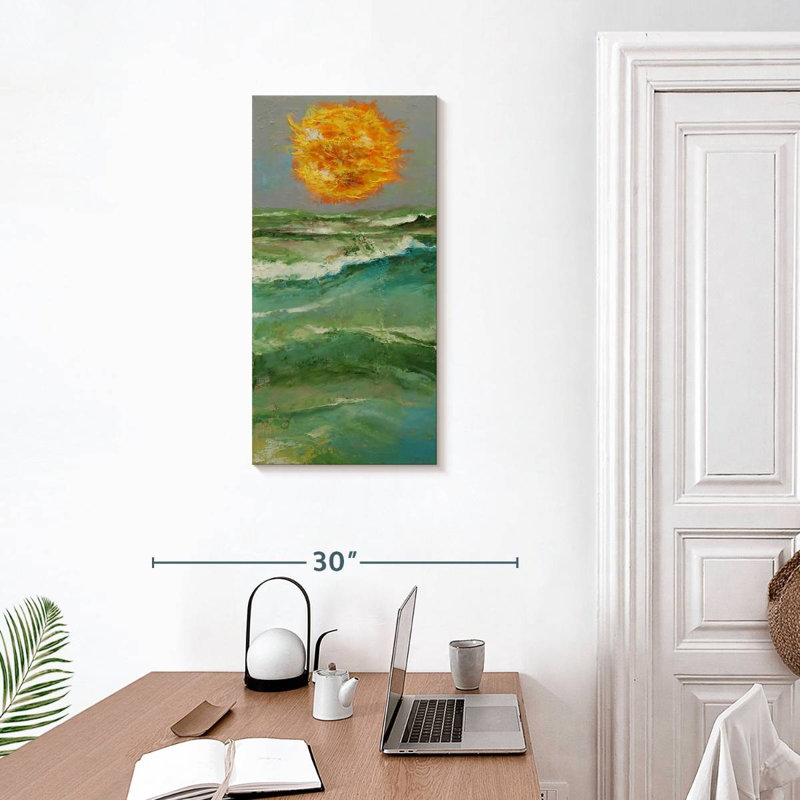 Fiery Sun, 30" H x 15" W