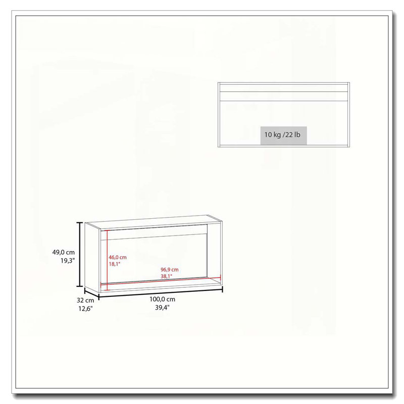 Armoire murale blanche 2 portes