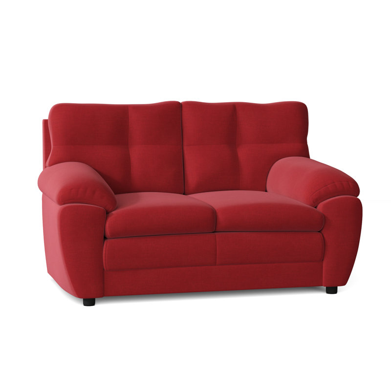 Kenn 62.5'' Upholstered Loveseat, Oscar Red