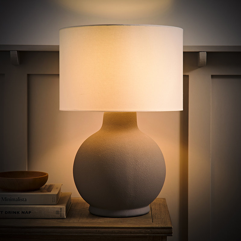 Ceramic Table Lamp, Grey