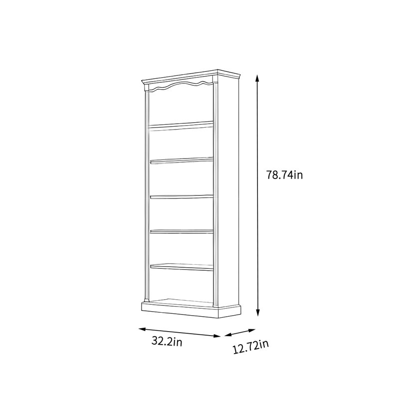 Armoire de rangement en bois massif, H 78,74 po x l 32,2 po x P 12,72 po, Ivoire ivoire