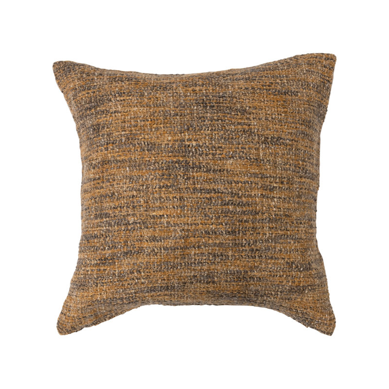 Cotton Blend Boucle Pillow Cover Only, Brown 