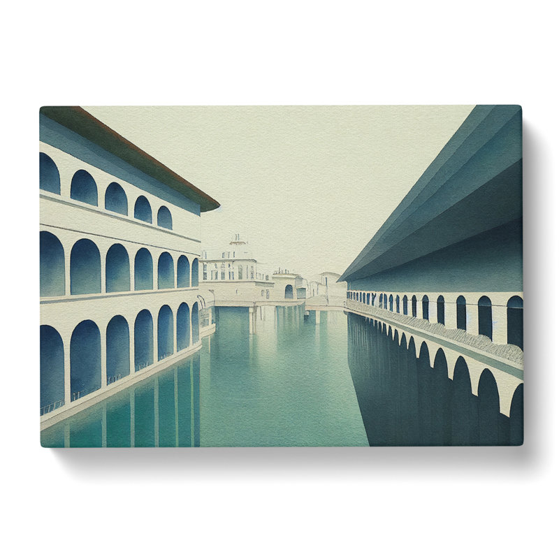 Canal Architecture - Wrapped Canvas Print, 35cm H x 50cm W x 3cm D