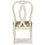 Ensemble de 2 chaises d'appoint Alyn, dos en ruban, bois blanc vieilli
