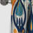 Orange Blue Botanical Symphony II - Abstract Curtain - Blackout Abstract Curtain - 1 Panels-1331152385