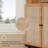 Boho Natural Rattan 39.7'' 4-Tier Corner Cabinet-1589934081