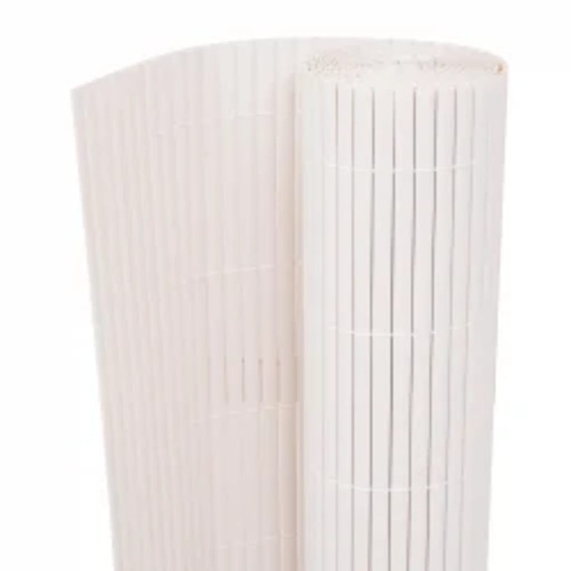 Double-Sided Garden Fence Privacy Barrier, White, 90 x 400 cm