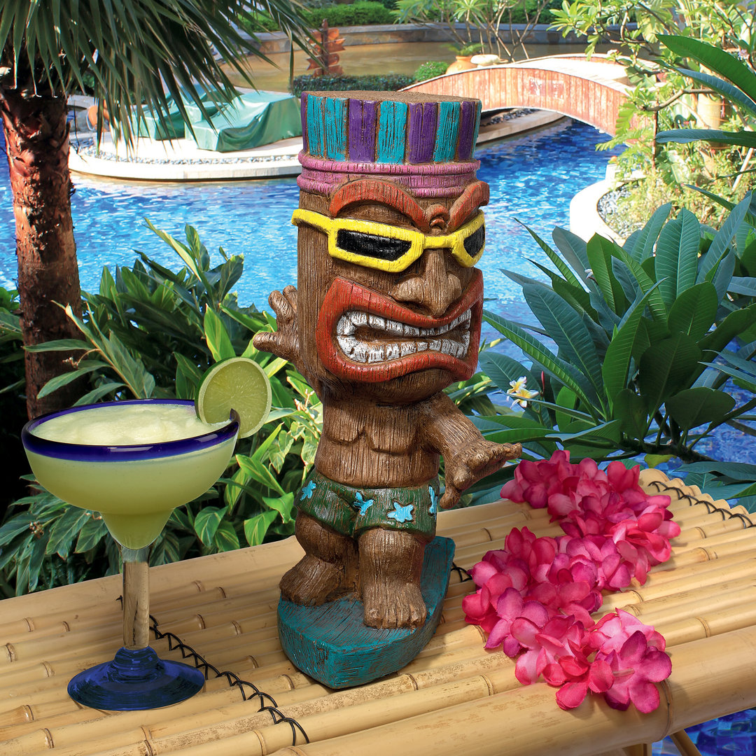 Kahuna Tiki Surfer Dude Statue Design Toscano