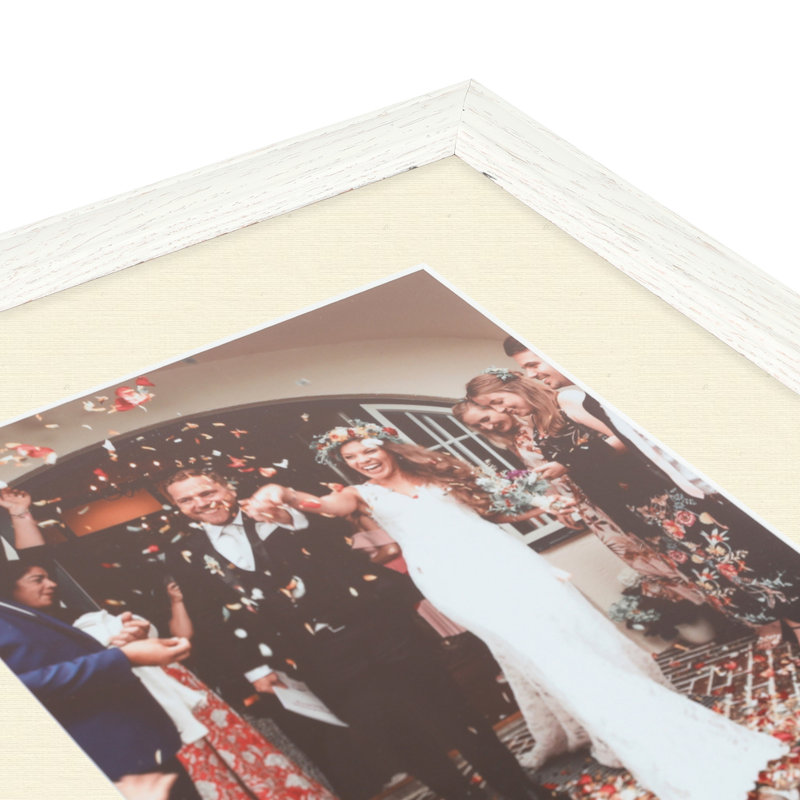 Wood Matte Picture Frame with Mat, Ivory