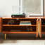 Crédence de rangement simple avec porte en rotin 70,87 po