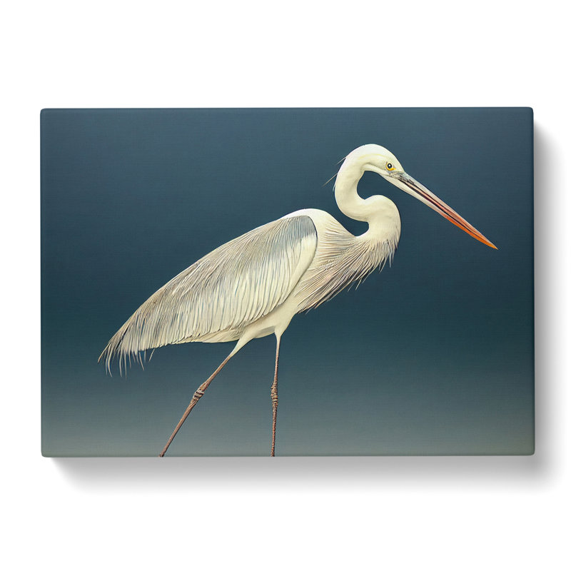 Astounding Heron Bird - Wrapped Canvas, 50cm H x 76cm W x 3cm D