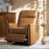 Electric Genuine Leather Power Recliner with Nailhead Trims Built-in USB Port