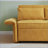 Sofas Pull-Out Sleeper Loveseat for Small Spaces with Adjustable Armrests | Mustard Yellow | Chenille Fabric