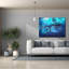 Art mural en toile Epic Graffiti «Deep Blue Great White Shark» par Lindsay Kivi, 54 po x 40 po