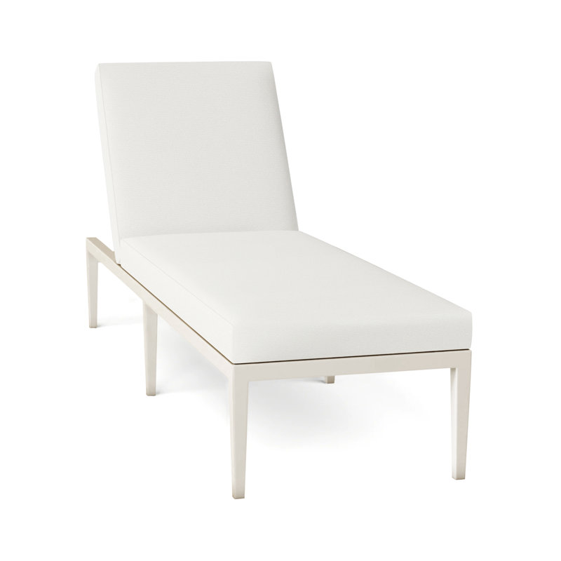Elegante 78" Long Reclining Single Chaise with Cushions, No Welt, Elegante #97 Midnight, Linen Chambray
