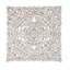 Décoration murale blanche sculptée à la main en bois blanc avec motif mandala, 36 po x 2 po x 36 po