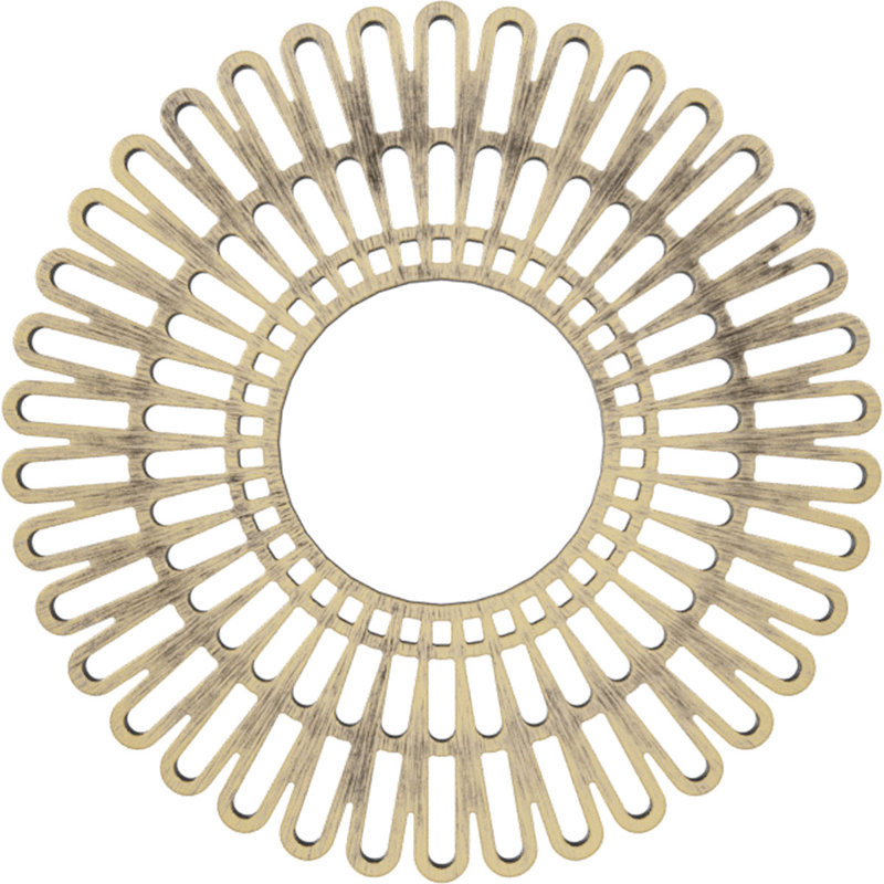40 po x P 14 po x 7 pi 8 po x P 1 po, médaillon de plafond architectural en PVC de qualité architecturale, or pâle antique