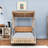 Wood Car Bed With Upholstered Headboard and Ceiling Cloth-1415898245