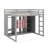 Full Size Wood Loft Bed With Wardrobe, Shelves And Cabinet-1555580787