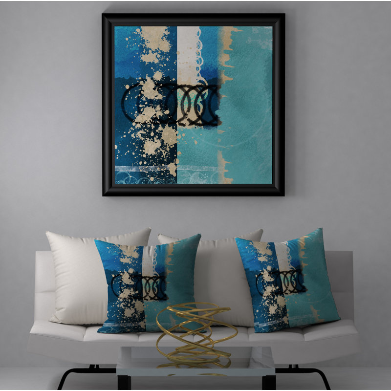 Housse de coussin décorative carrée élégante et insert, 18" x 18"