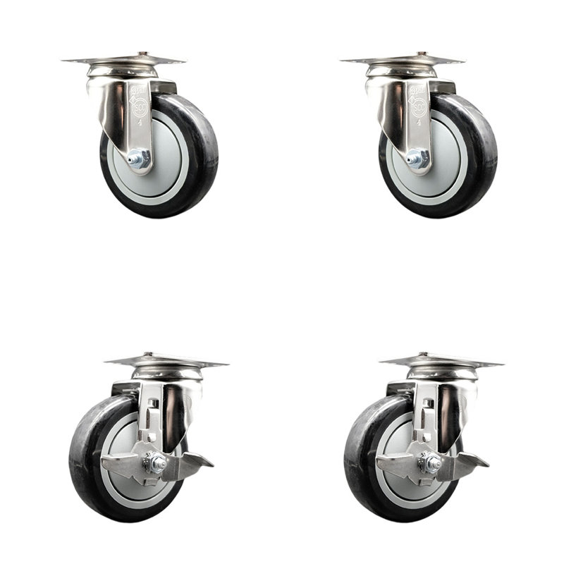 Polyurethane Casters, Blue