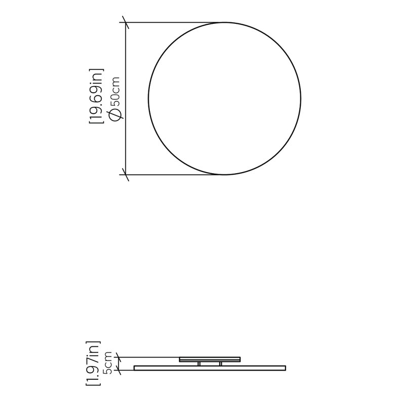 Lampe murale Clean Clean, Imbuia, H 19,69 po x l 19,69 po x P 1,18 po