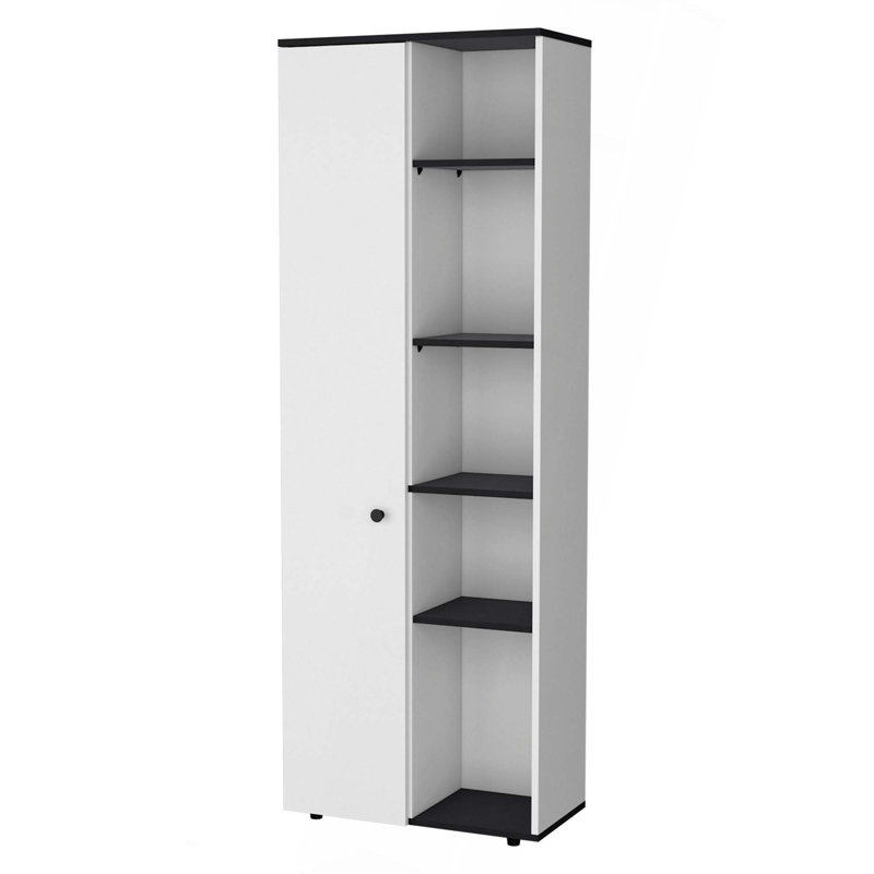 Garde-manger à 1 porte, Blanc/Noir