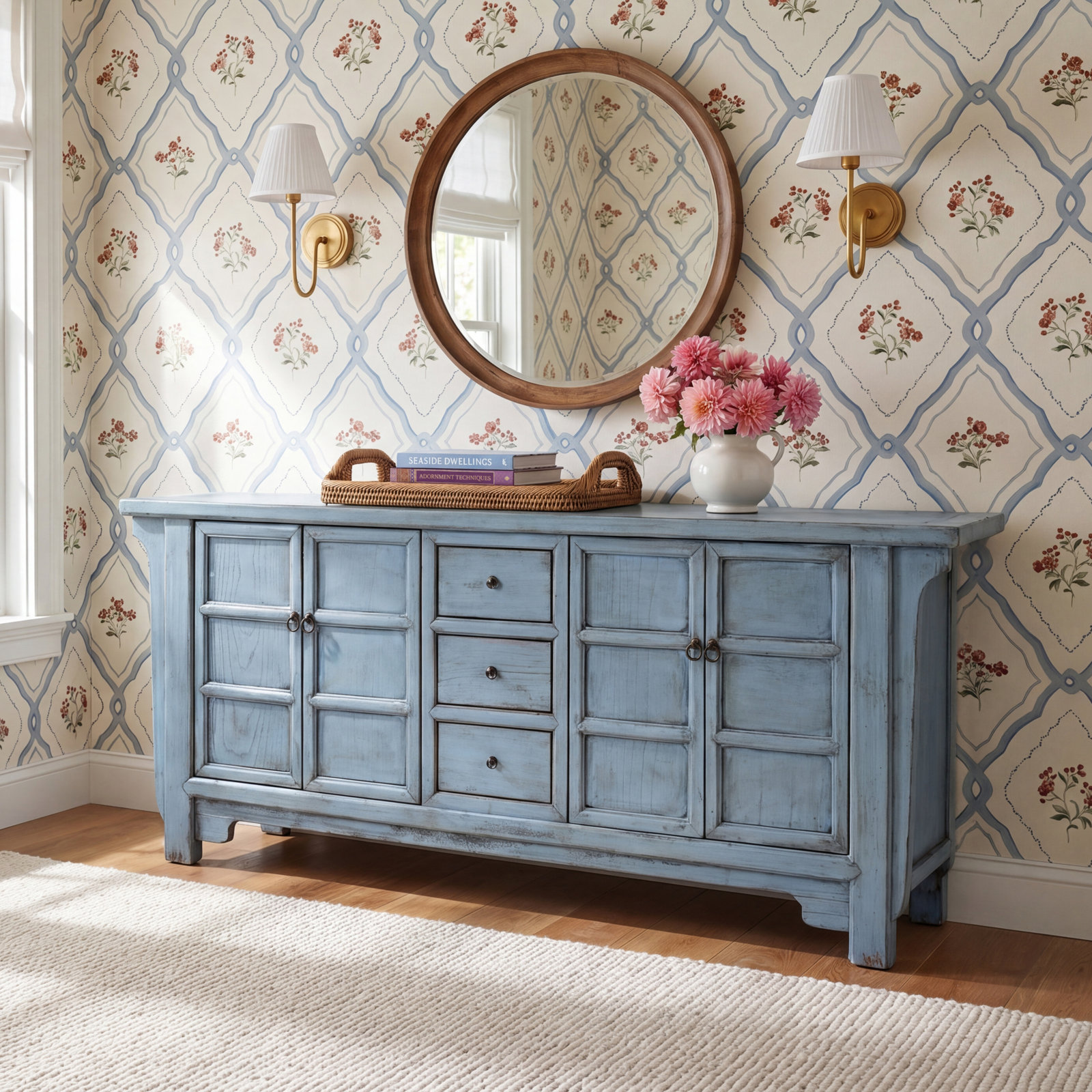 Crafton 77" Pine Sideboard