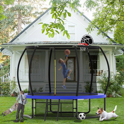 Trampoline 10 pi en forme de citrouille avec enceinte