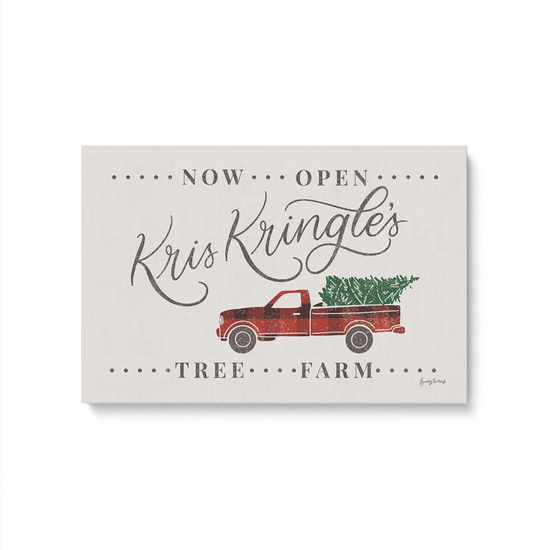 Kris Kringle's Tree Farm Print, H 12 po x l 18 po x P 1,25 po, Toile tendue