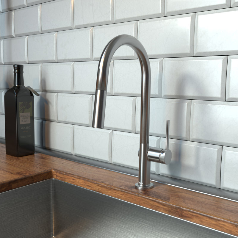 Robinet de cuisine hansgrohe Talis N HighArc, rétractable à 2 jets de style A, 1,75 gal / min, Acier optique