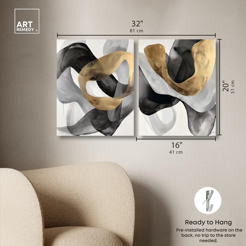 Golden Chaos , H 20 po x l 16 po, Toile tendue