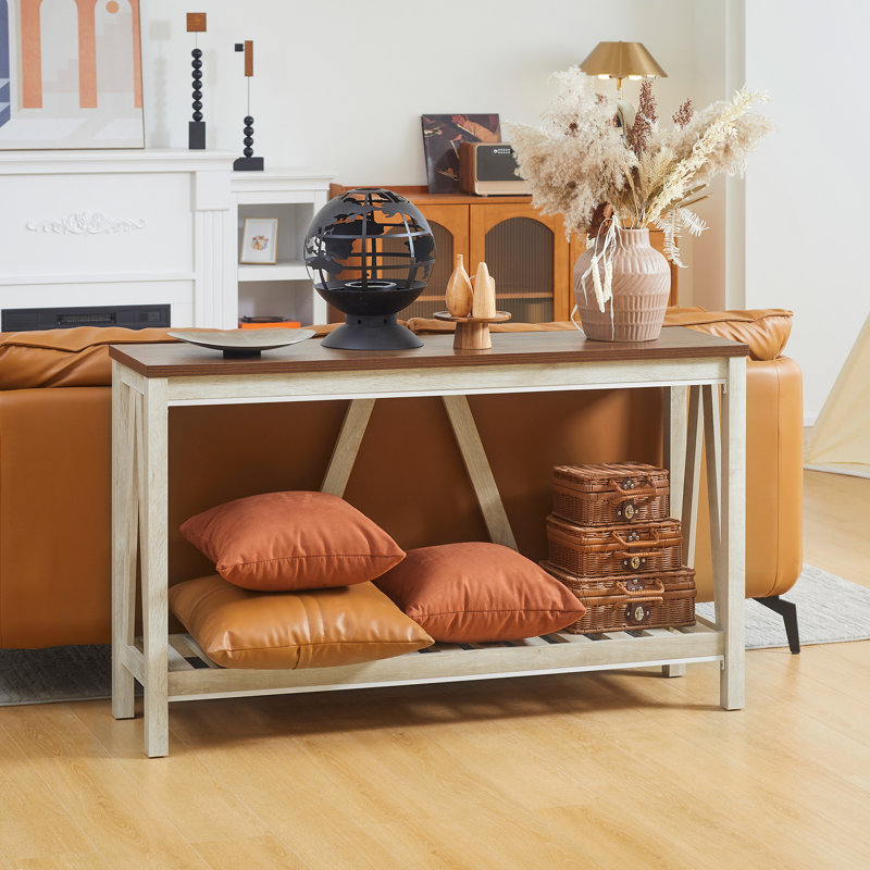 52.06'' Console Table, Oak, Grey