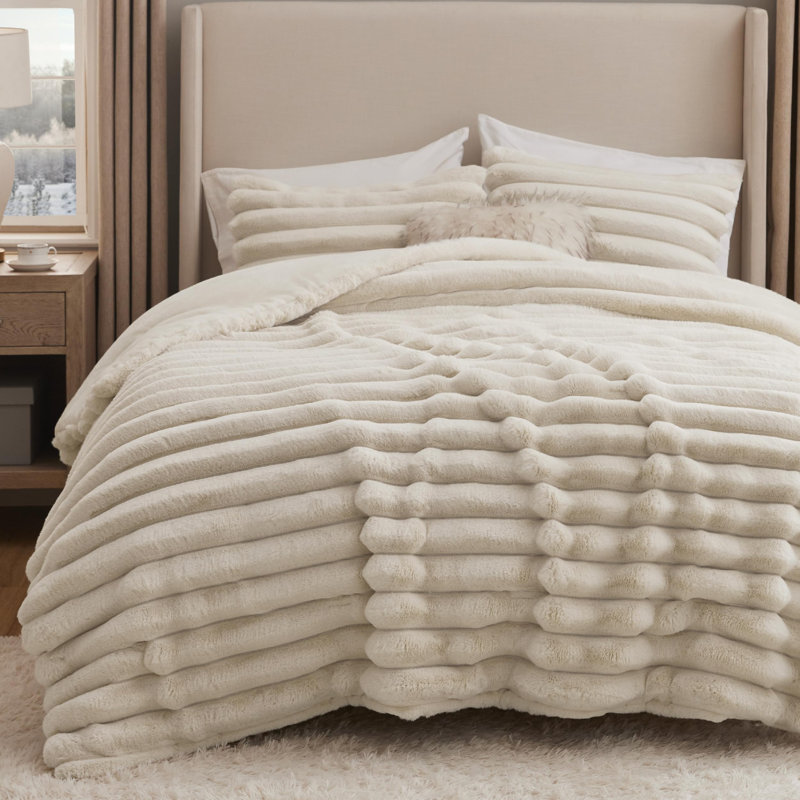 Bedsure Faux Fur Comforter Set