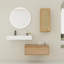 Ensemble de meuble-lavabo mural 30 po avec lavabo en résine et armoire de rangement assortie 12 po