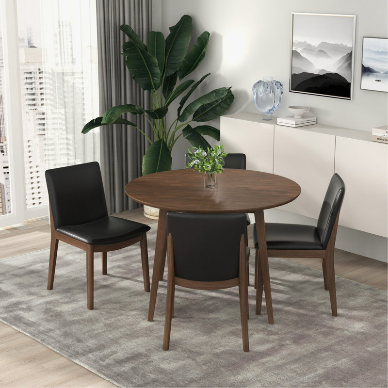 Iades rond, H 29,5 po x L 46 po x l 46 po, Noyer brun, Noyer brun