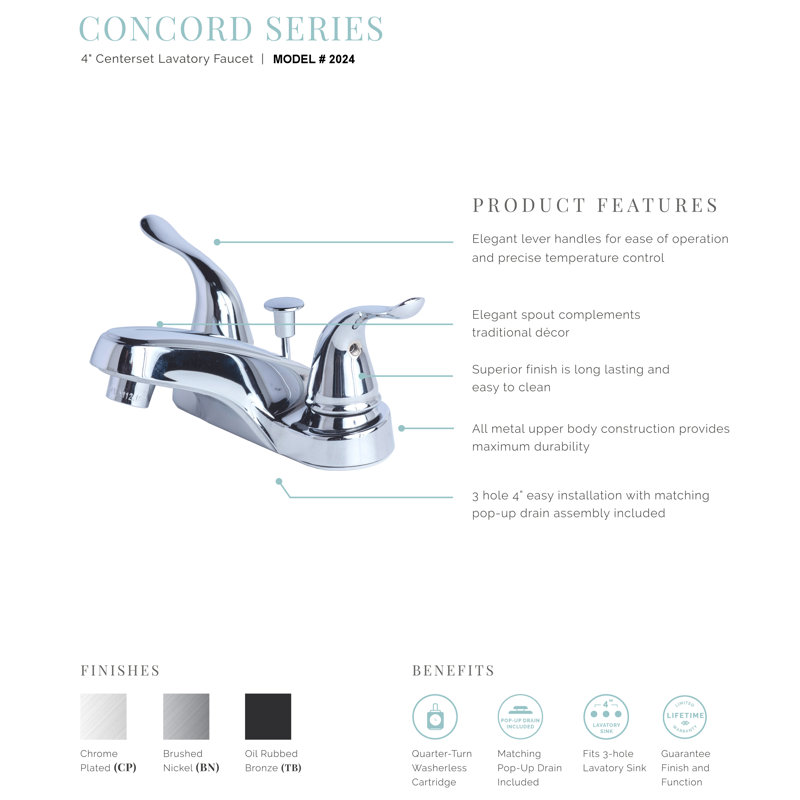2-handle Bathroom Faucet with Drain Assembly, Oil Rubbed Bronze