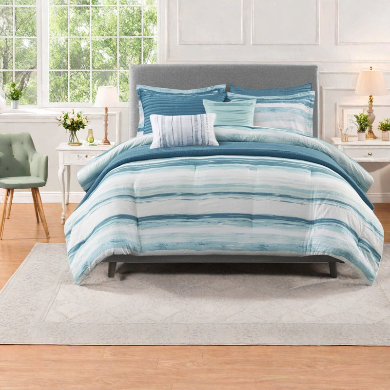 Piece Bedding Sets, Polyester Full Queen Seersucker, Modern Home Comfort