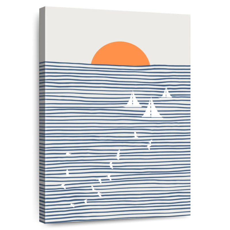 Three white sails Aletra, H 30 po x l 20 po
